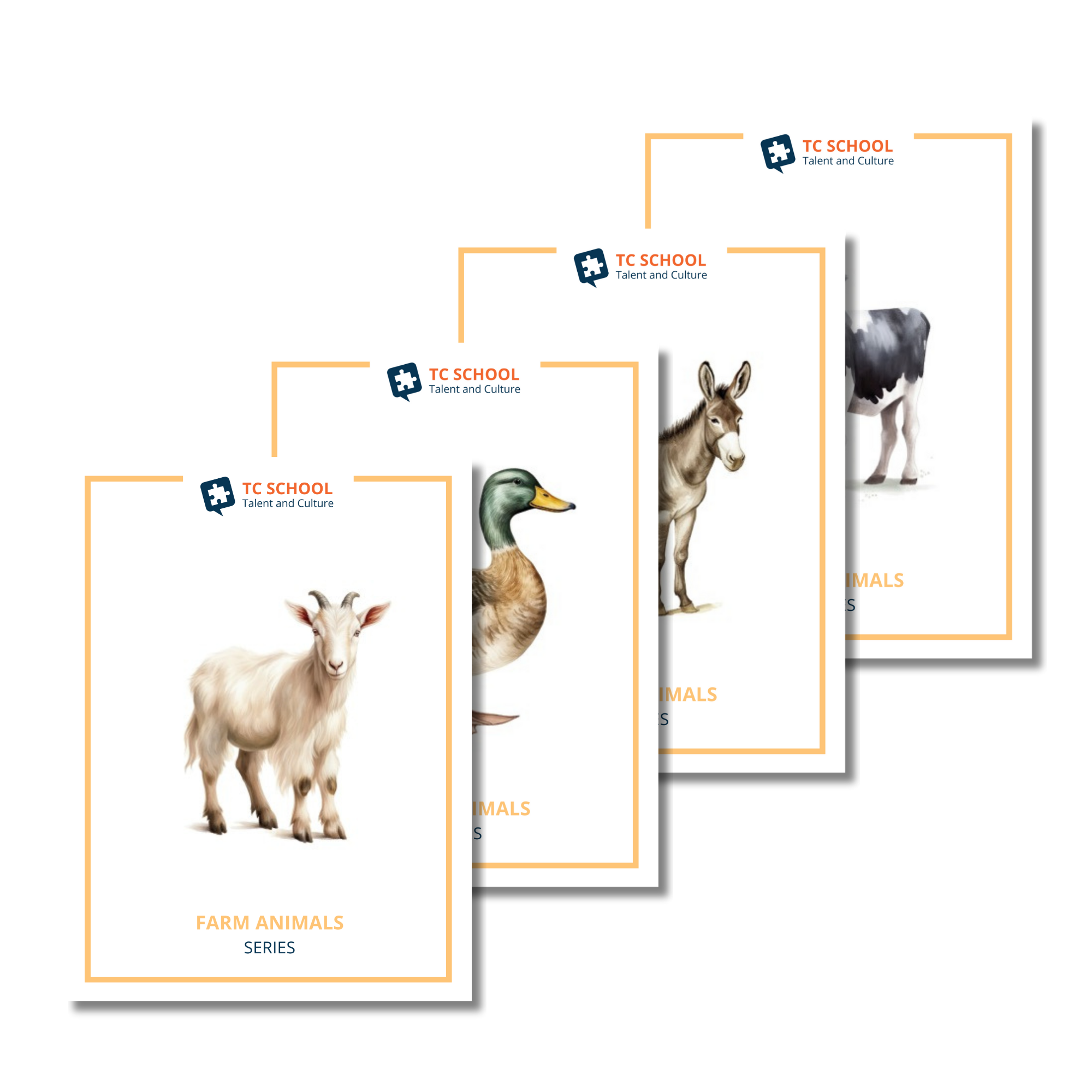 Farm animals flashcards con audio