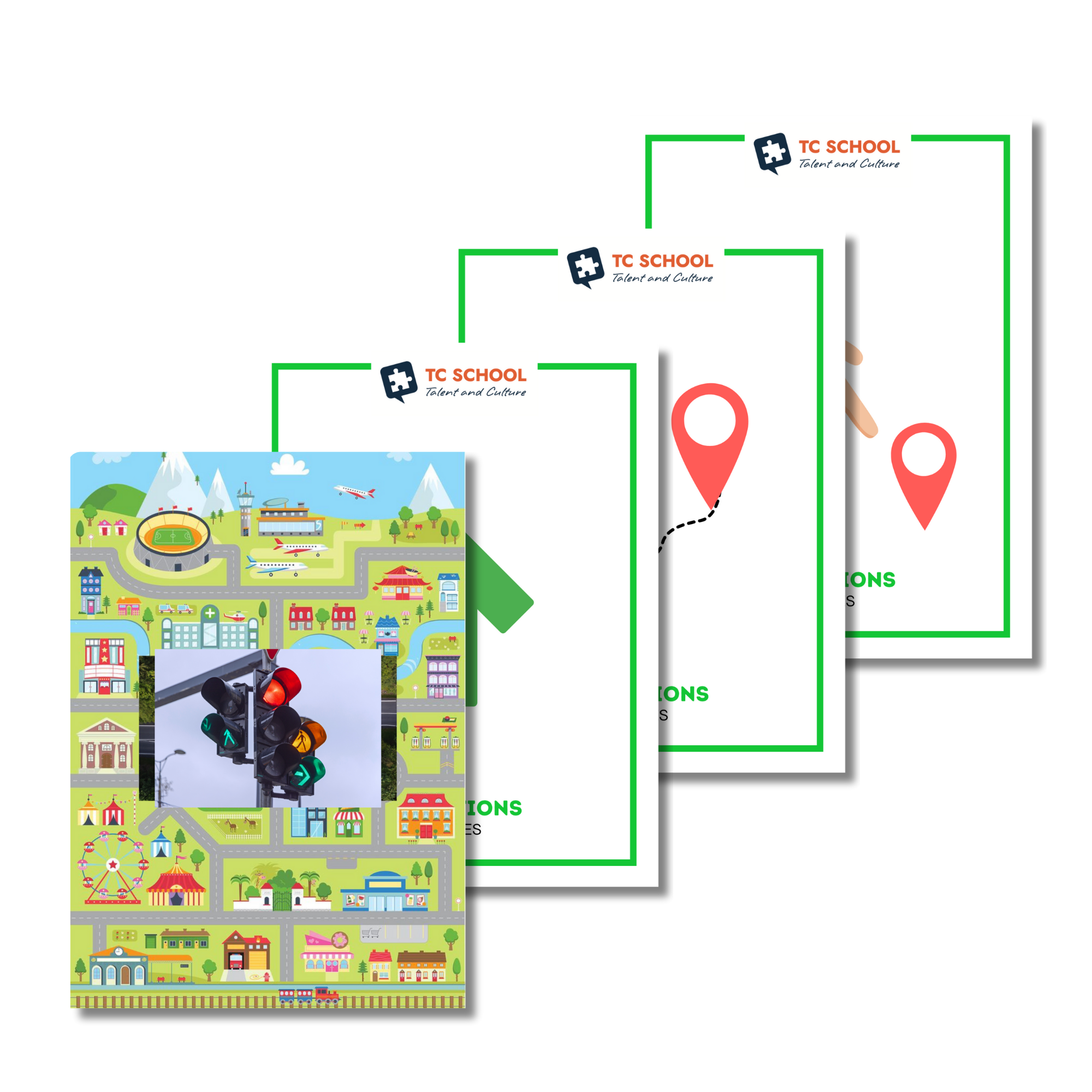 City and directions flashcards con audio